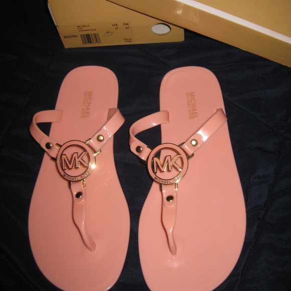 michael kors pink jelly sandals